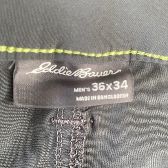 MEN'S Eddie Bauer grey Nylon/Lycra pants 36/34 - Picture 5 of 7
